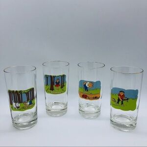 ASHLEY - SET OF 4 GLASSES WITH GOLF SCENES